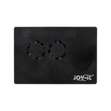 Joy-It Carcasa Negra Acrílica Con Doble Ventilador Para Raspberry Pi 4b