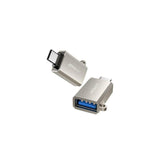 Joyroom Adapter, Male Type-C 3.2 To Female Usb With Lanyard Eyelet, Silver (S-H151)