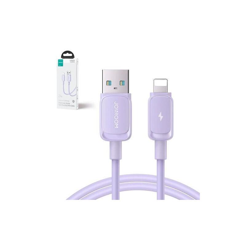 Joyroom Usb - Lightning Cable Multi-Color Series A14, 480mb/S, 2.4a, 1.2m, Purple (S-Al012a141p)