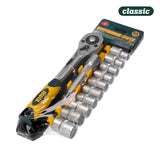 Juego 12pcs. De Bocallaves Y Accesorios De 1/2" Cr.V. Ek610 Mota