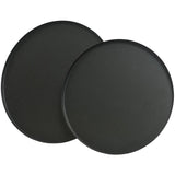 Juego De 2 Bandejas De Acero Negro Mate, Ø35cm.