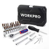Juego De 46 Llaves Vaso De 1/4" Dr Workpro