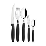 Juego De Cubiertos 30 Piezas Negro