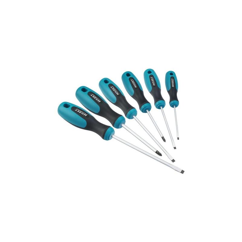 Juego De Destornilladores Hazet 810/6pz, 6 Piezas Azul/Negro, Mango Antideslizante Hazet De 3 Componentes 810/6pz