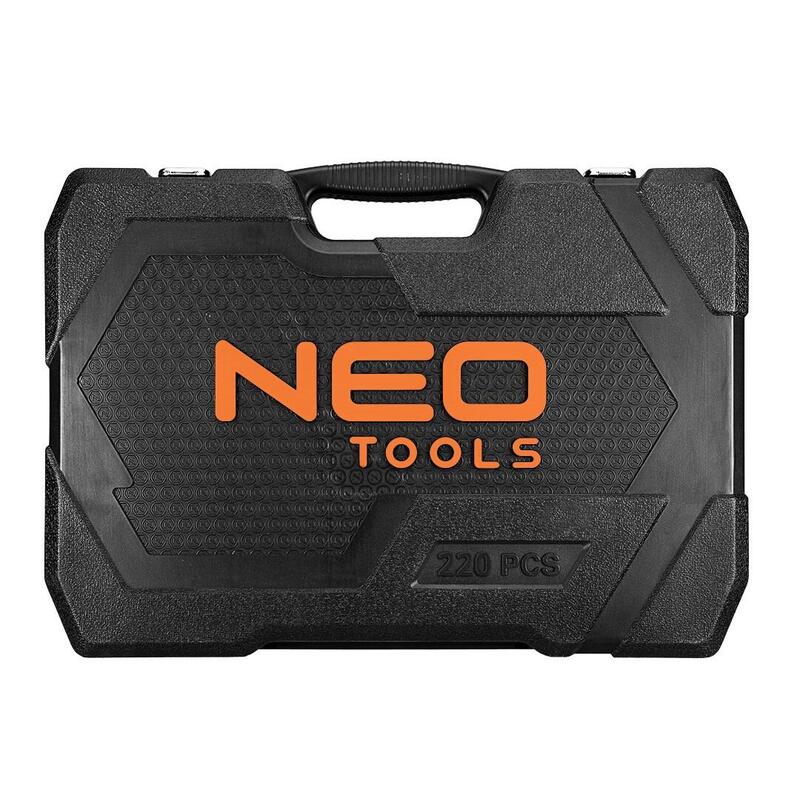 Juego De Llaves De Vaso Neo Tools 1/2", 1/3", 220 Piezas, Satinado