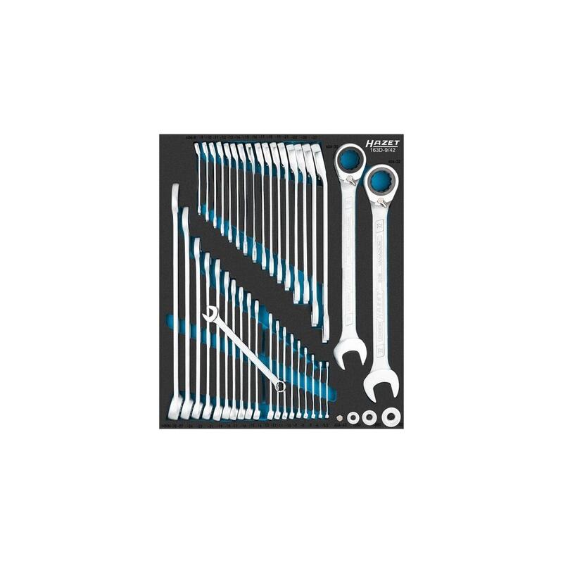 Juego De Llaves Hazet 163d-9 42, Tamaño 1 2++ 42 Piezas, Llave Poligonal Con Función De Trinquete Conmutable 163d-9/42