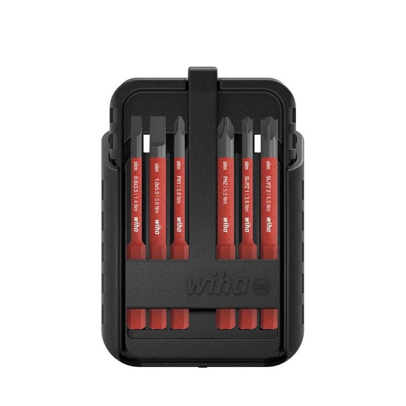 Juego De Puntas Wiha Slimbit Eléctrico (Rojo, 13 Piezas)