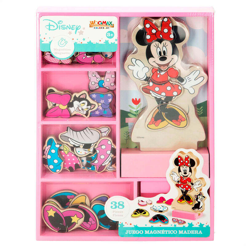 Juego Magnetico Madera Vestidos Minnie Disney