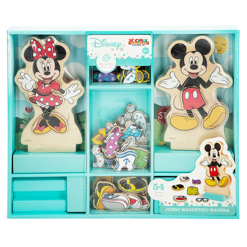 Juego Magnetico Madera Vestidos Minnie Disney