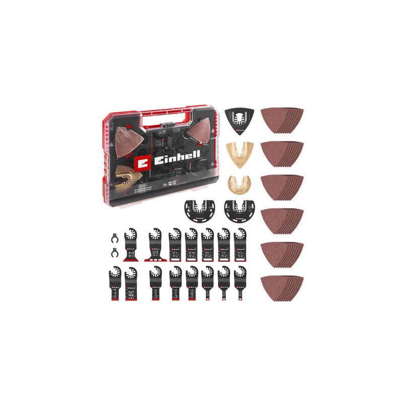 Juego Multiherramientas Einhell De 70 Piezas, En Maletín Xxl Plus, Juego De Hojas De Sierra Para Herramientas Multifuncionales 708170