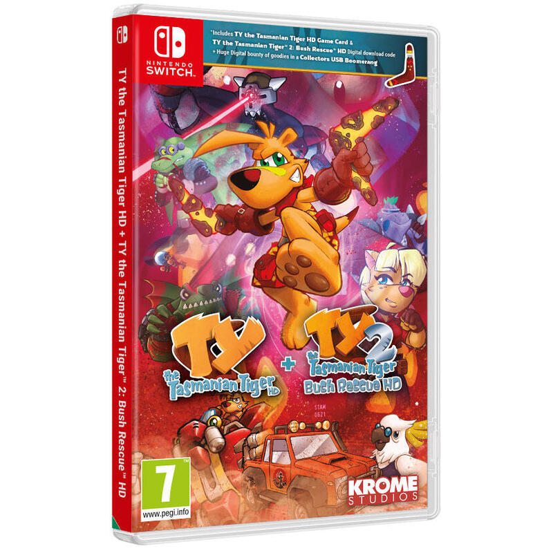 Juego Ty The Tasmanian Tiger Hd + Ty The Tasmanian Tiger 2 Bush Rescue Hd Switch