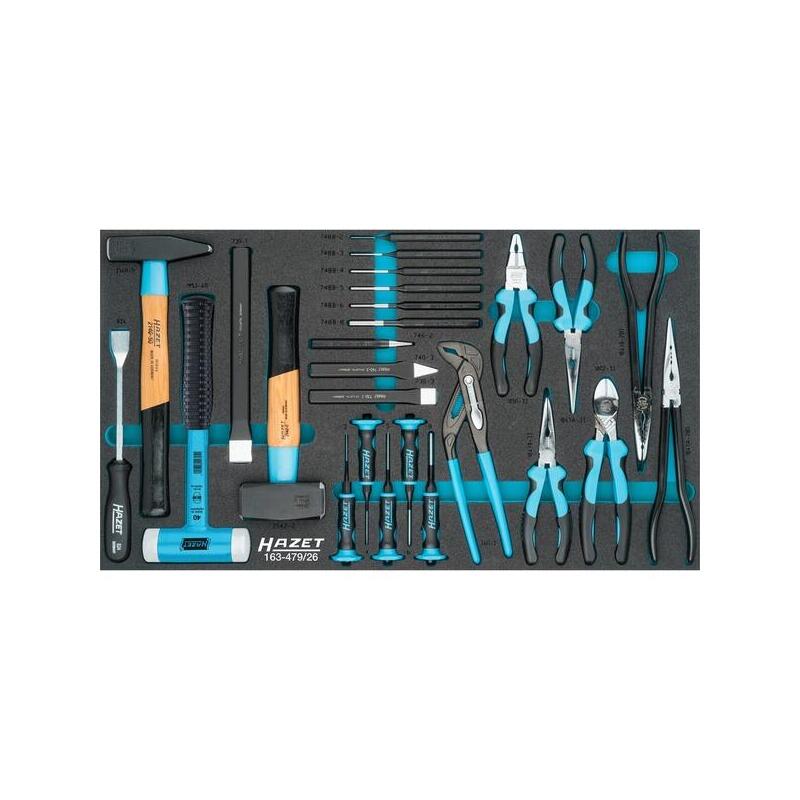 Juego Universal Hazet 163-479/26, Tamaño 4/3+, Juego De Herramientas 26 Piezas