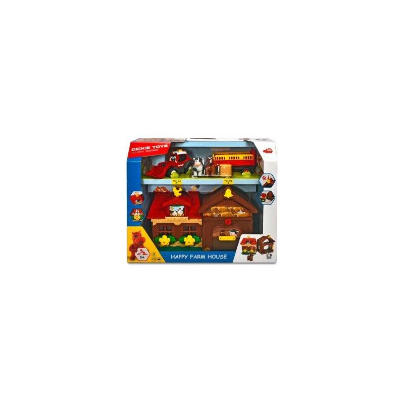 Juguete Dickie Toys Happy Farm Life Tractor Animales Luz Y Sonido