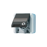 Jung 820 Na W Sl Ap Wd-Toma De Corriente Con Schriftfeld, Cerradura