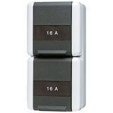 Jung 8220 Na W Ap Wd-Doble-Toma De Corriente Schriftfeld
