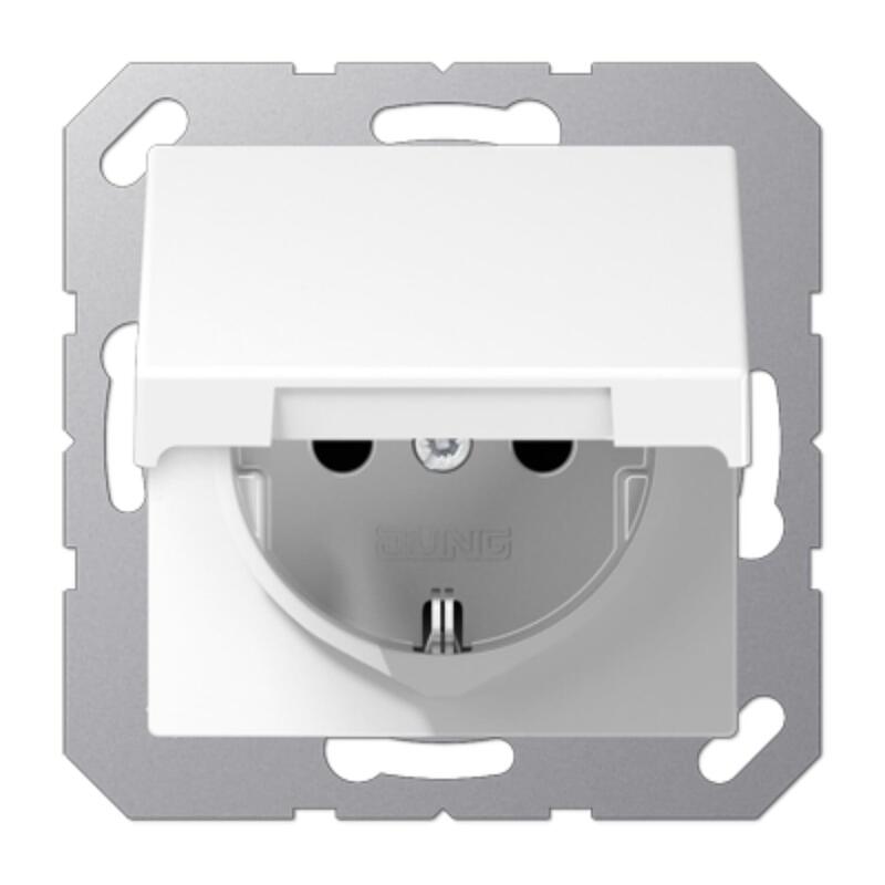Jung A1520bfkiklww Schuko Steckd.M.Klappd.
