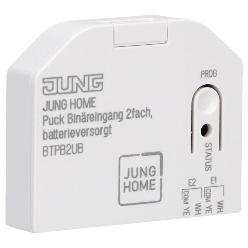 Jung Bt P B2 U B Jung Home Puck Binäreingang 2fach, Batterieversorgt, Te