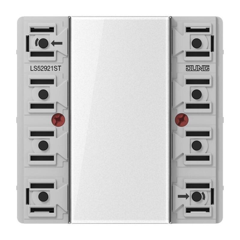 Jung Ls 52921 St Knx Tastsensor-Modul Universal, 2fach, F50, Serie Ls