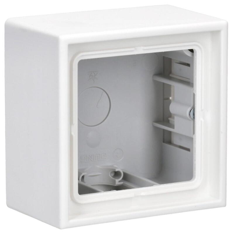 Jung Ls 581 A Ww Aufputz-Kappe 1fach 81x81x47mm Alpinweiss
