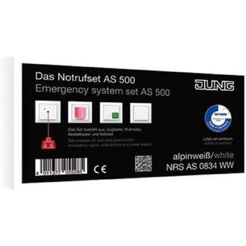 Jung Nrsas0834ww Notrufset Serie A As Alpinweiss