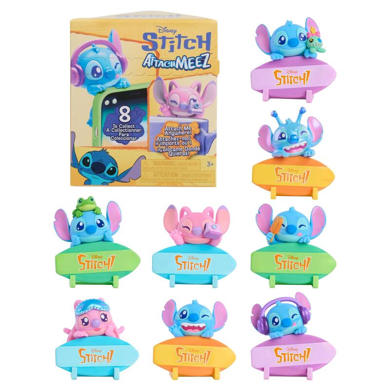 Just Play Disney Stitch Attachmeez, Figura De Juguete, Artículos Surtidos, Una Figura 46451