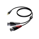 Kabel 3,5mm Jack Meski Stereo - 2x Xlr Meski 3 M - Cla712/3