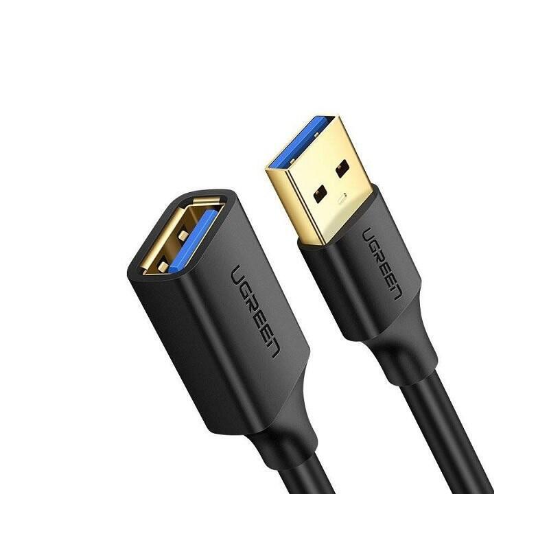 Kabel Usb 3.0, Usb-A Meski Do Usb-A Zenski Przedluzajacy Ugreen 2m (Czarny)