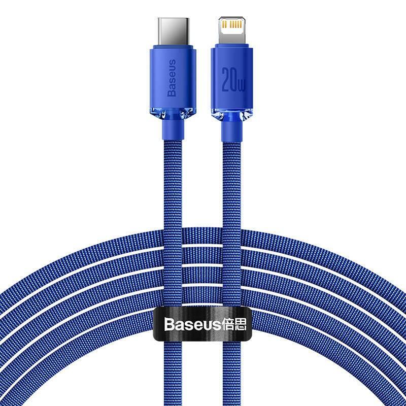 Kabel Usb-C Do Lightning Baseus Crystal Shine, 20w, Pd, 2m (Niebieski)