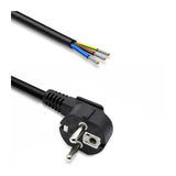 Kabel Zasilajacy Wtyczka Katowa Schuko Cee 7/7 (E/F) Miedz Cu Odizolowany Lutowany 3x1.0mm2 1.8m