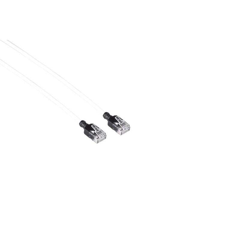 Kat6a Slim Utp 0,25m  Patchkabel Hvid, Halogenfri