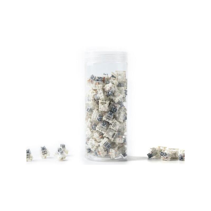 Keychron Gateron G Pro 3.0 Silver Switch Set, Interruptores De Llave Plateado/Transparente, 110 Piezas
