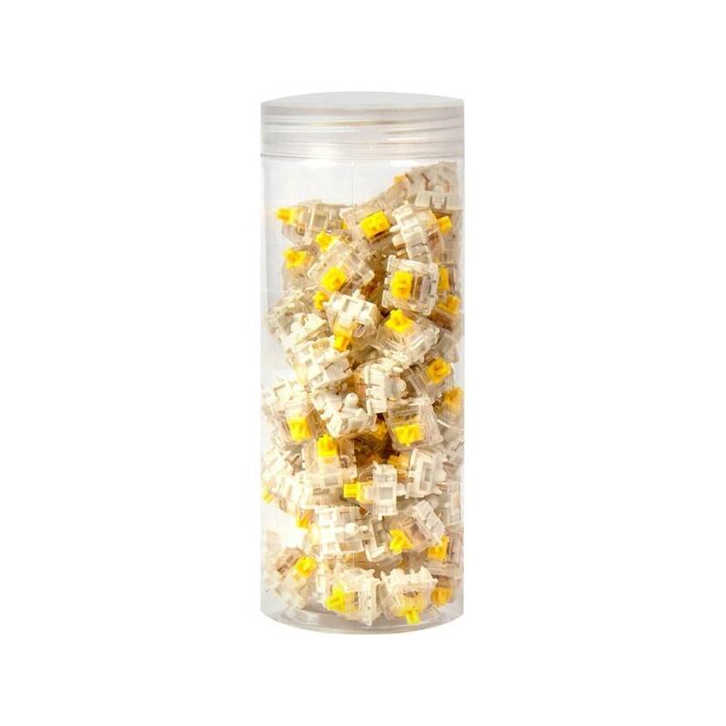 Keychron Gateron Silent Yellow Switch Set, Interruptores De Llave Amarillo/Transparente, 110 Piezas G49