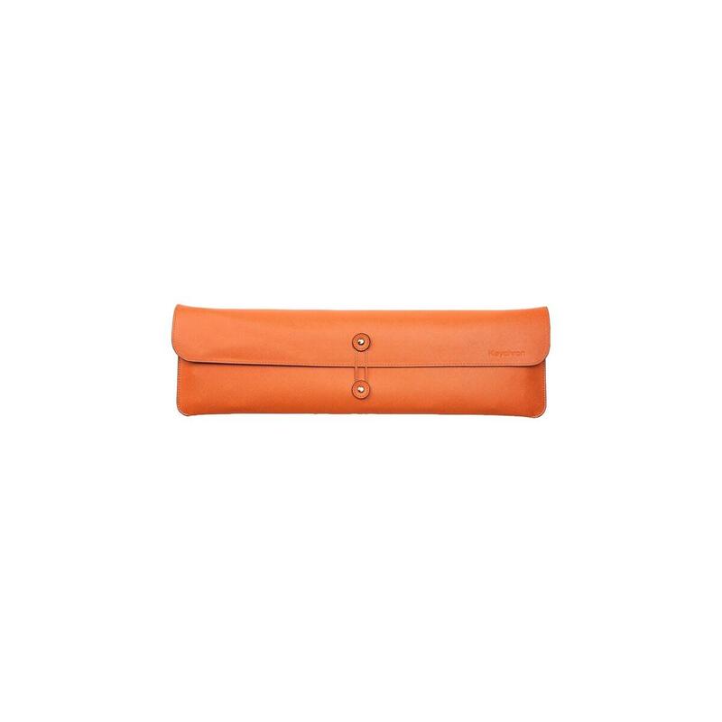 Polla De Viaje De Keychron K5, Bolso De Naranja, Hecho De Cuero Tp5-O