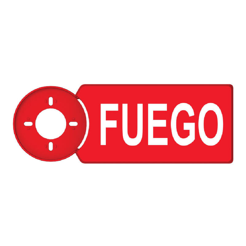 Kilsen As36rim-09 Letrero Rojo Para Sirena De Incendio. Texto Fuego