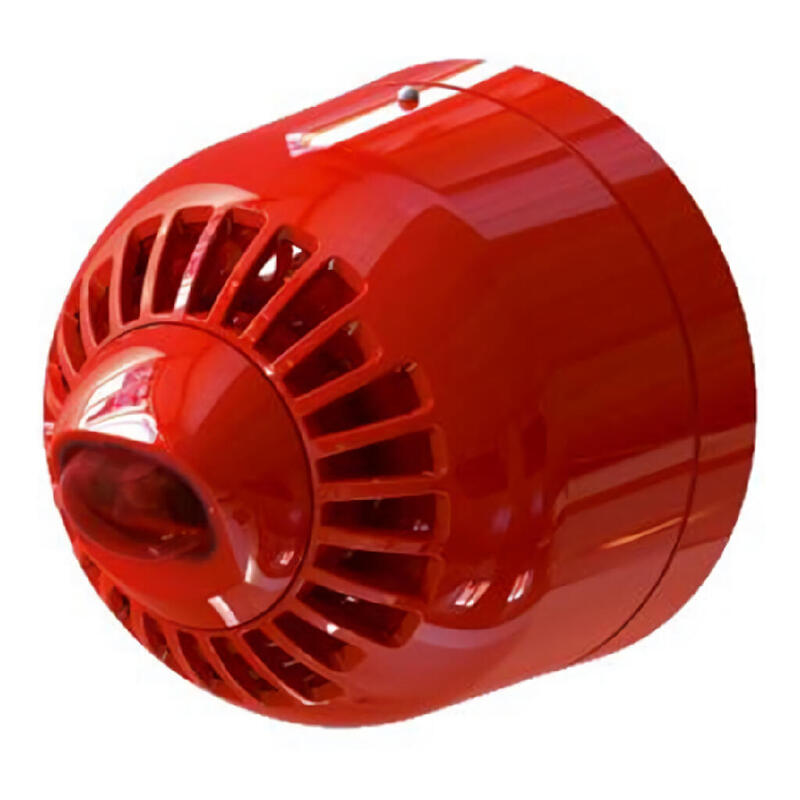 Kilsen Asw366 Sirena De Policarbonato Para Interior. Montaje En Pared. Lámpara Lanzadestellos Rojo 85 A 97 Db