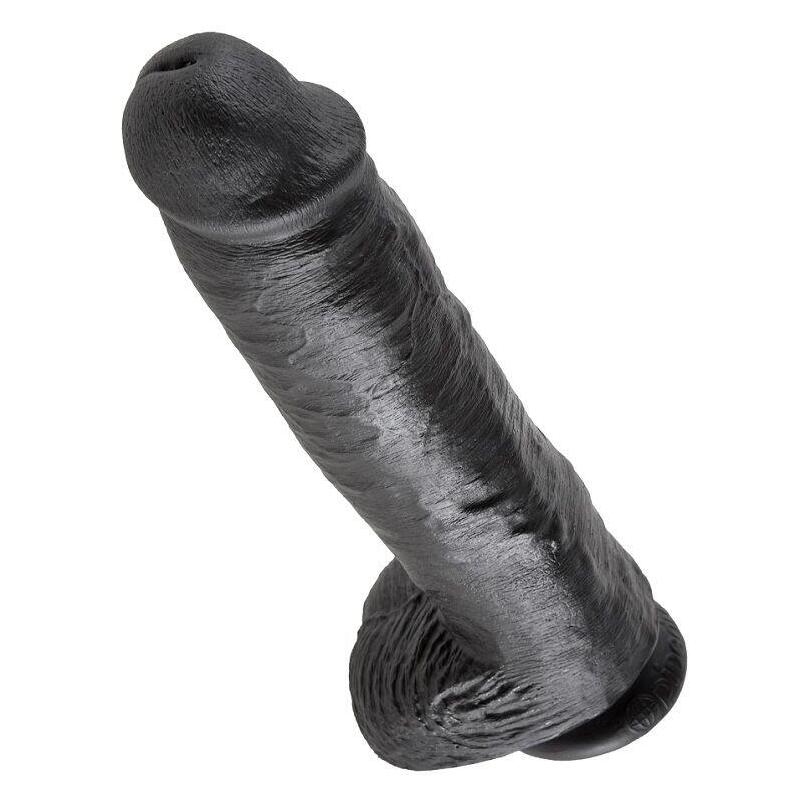 King Cock  11 Pene Realistico Negro 28 Cm