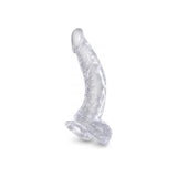 King Cock - Clear Pene Realistico Curvado Con Testiculos 16.5 Cm Transparente