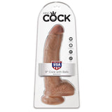 King Cock Pene Con Testículos De 9 - Bronceado