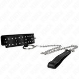 Kink - Collar Con Correa 65 Cm Con Tachuelas Plateadas Modelo 1 Ajustable 36-43 Cm X 5 Cm