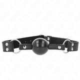 Kink - Mordaza De Bola 4 Cm Suave Y Sólida Con Correa De Polipiel 62 X 2.5 Cm Ajustable 42-58 Cm