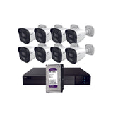 Kit Cctv Ip Nvr 8ch Poe + 8 Bullets 4mp 2.8mm + Hd4tb