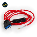Kit Cordon 2x75mm 120 + 80cm 2m Rojo