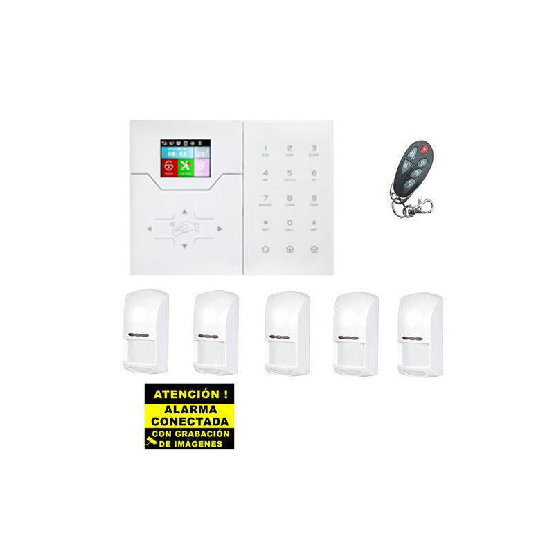 Kit De Alarma Bysecur Ip / Gsm. Central + 5 Pir + Mando