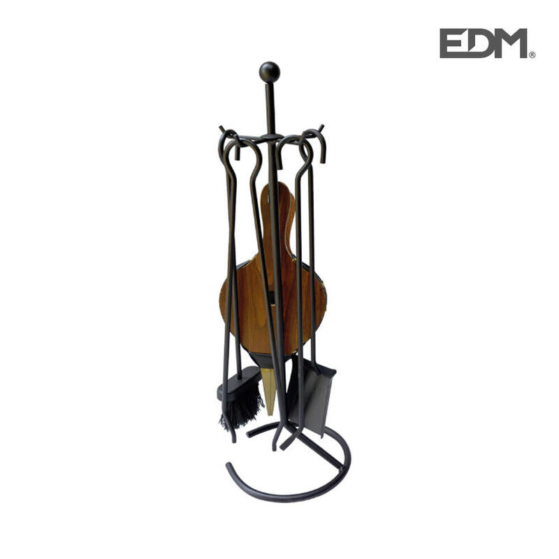 Kit De Chimenea "Deluxe" Negro 5 Piezas - Edm