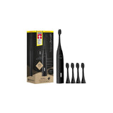 Kit De Inicio Happybrush Eco Vibe 3, Negro + 4 Recambios, Cepillo De Dientes Eléctrico Negro Hbv3ab4rw