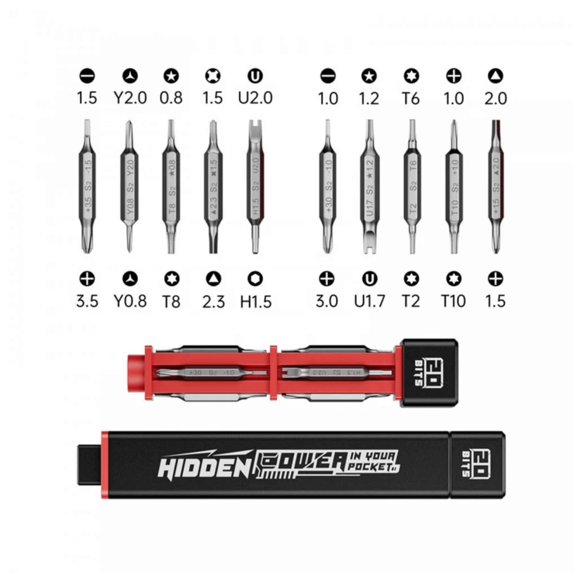 Kit De Destornillador Con 20 Puntas De Alta Calidad Jakemy Jm-8195