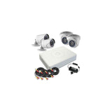 Kit Grabador Dvr 5en1 4ch + 2 Mini Bullet 4en1 1mp + 2 Domo 4en1 1mp Hikvision