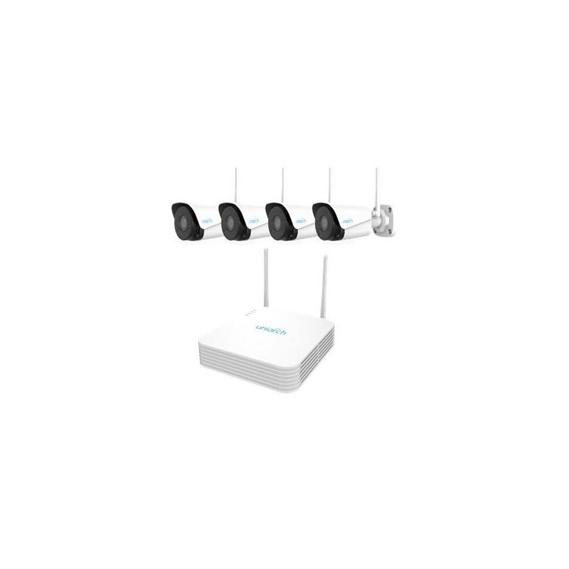 Kit Ip Wifi Nvr 4 Canali Poe H265 4 Telecamere Ip Wifi 2mp