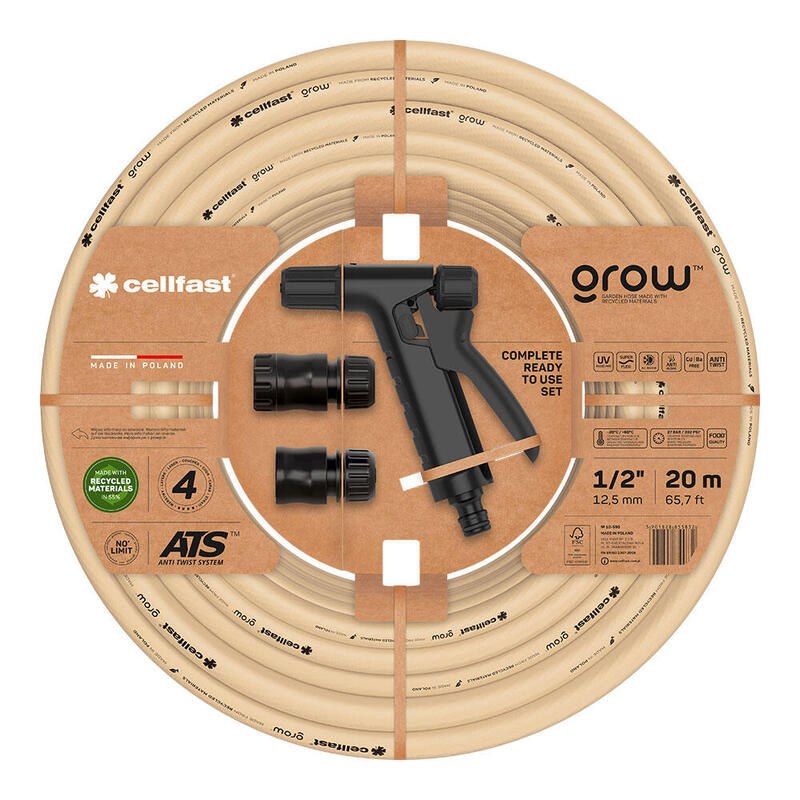 Kit Manguera De Jardín Grow 20 M (1/2" 12.5 Mm)