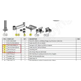 Kit: Swingarm Ap2,Cable Clip  Sp2, Lock Ring Sp", Sp1
